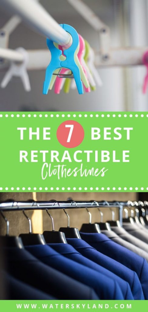 One easy way to save money and reduce your carbon footprint is to get yourself a retractable clothesline. You can hang these great tools right outside your home and then hang up all the garments your family generates, letting the power of the sun dry them out and letting your clothes dryer have a break. #rv #rvlife #clothesline #retractableclothesline #outdoors